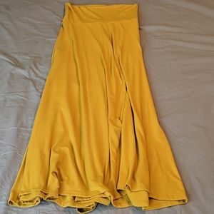 Mustard yellow maxi skirt